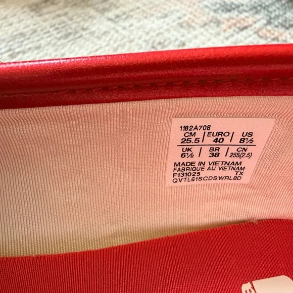 Onitsuka Mexico 66 Tgrs Red Women's Mary Jane Flats with Cream Trim - Picture 9 of 9